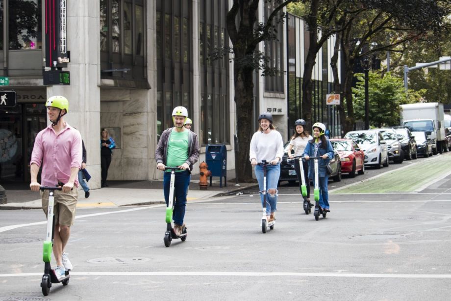 These people were photographed in 2018, but they are doing a great job staying six feet apart anyway. (Photo by Portland Bureau of Transportation / CC BY-NC-ND 2.0) 